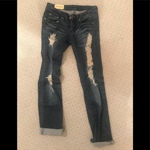 distressed boyfriend jeans
